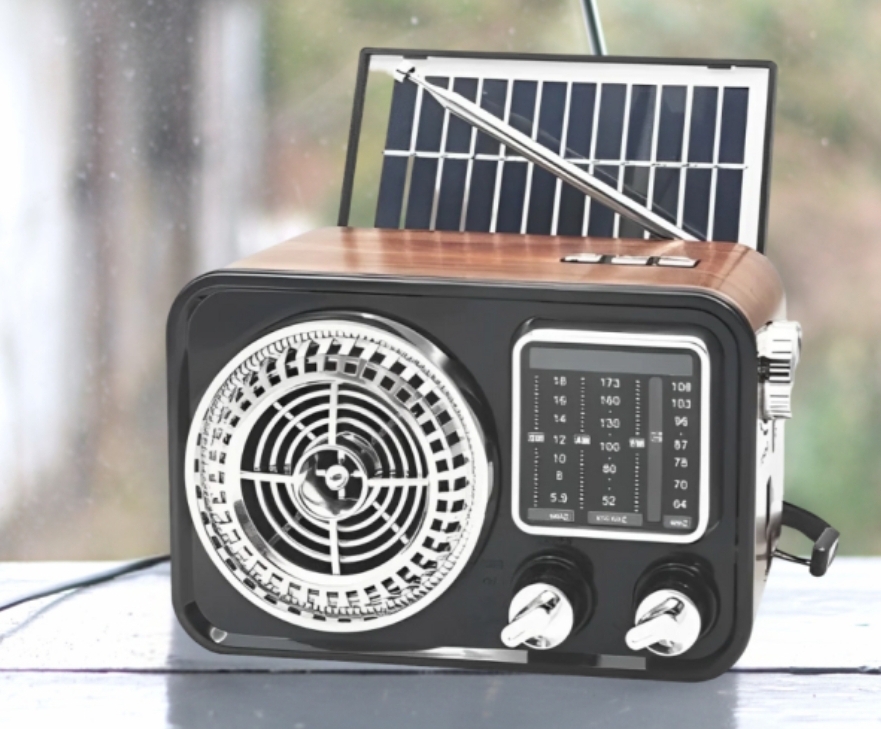 Rádio Retro Solar Golon RX-388S – FM/AM/SW com Bluetooth